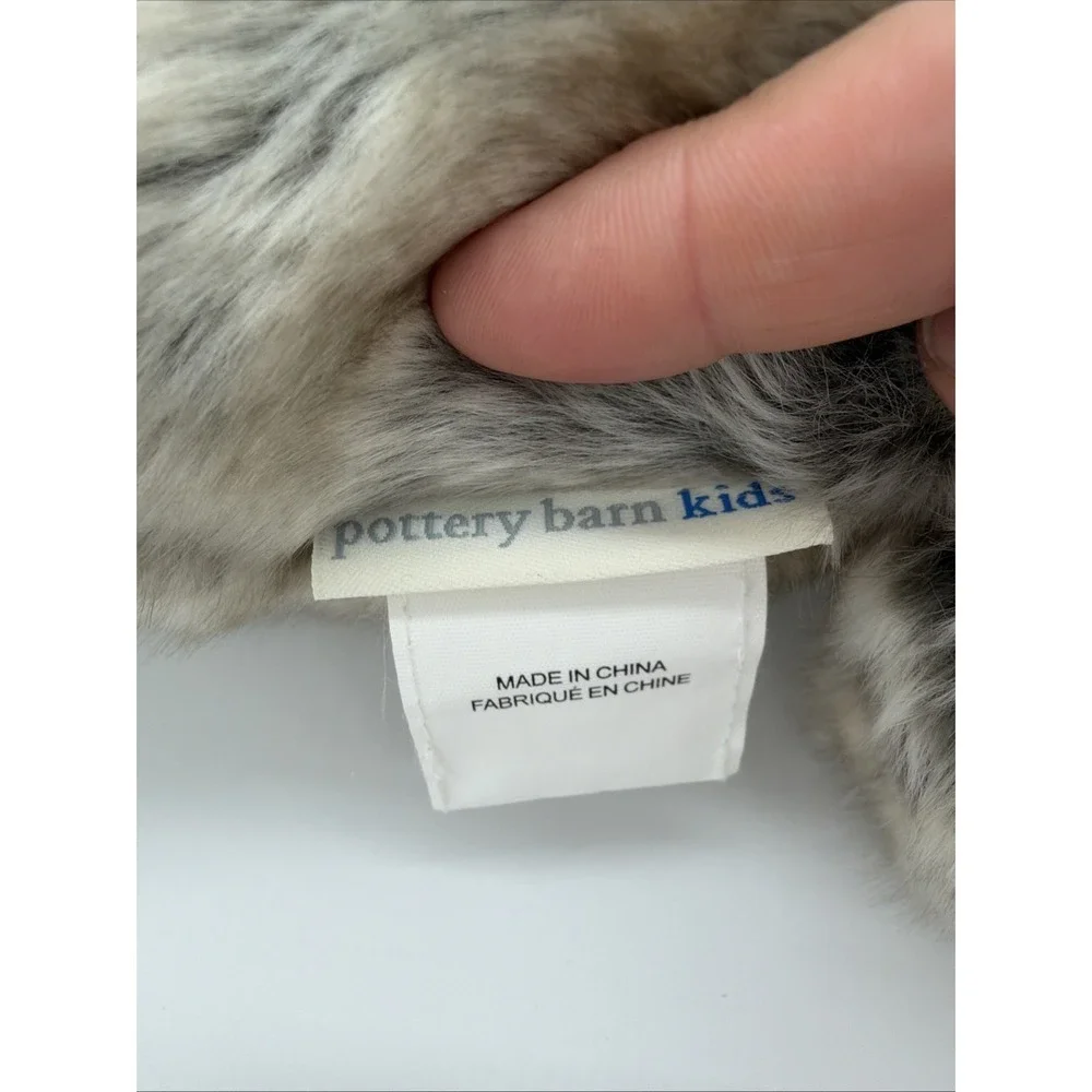Pottery Barn Faux Fur Pillow‎ Brown Gray Plush Animal Kids Adult Cuddly Bear/Cat